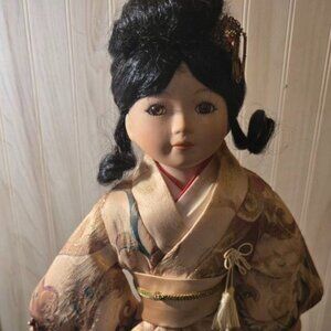Heritage Signature Collection Porcelain doll named Mitsuko, collectible Japanese